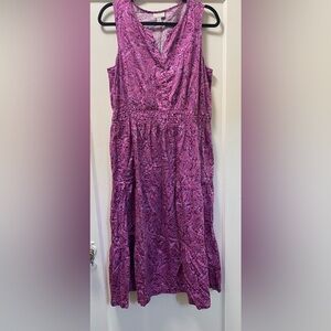 J. Jill Purple Santa Rosa Paisley Midi Dress